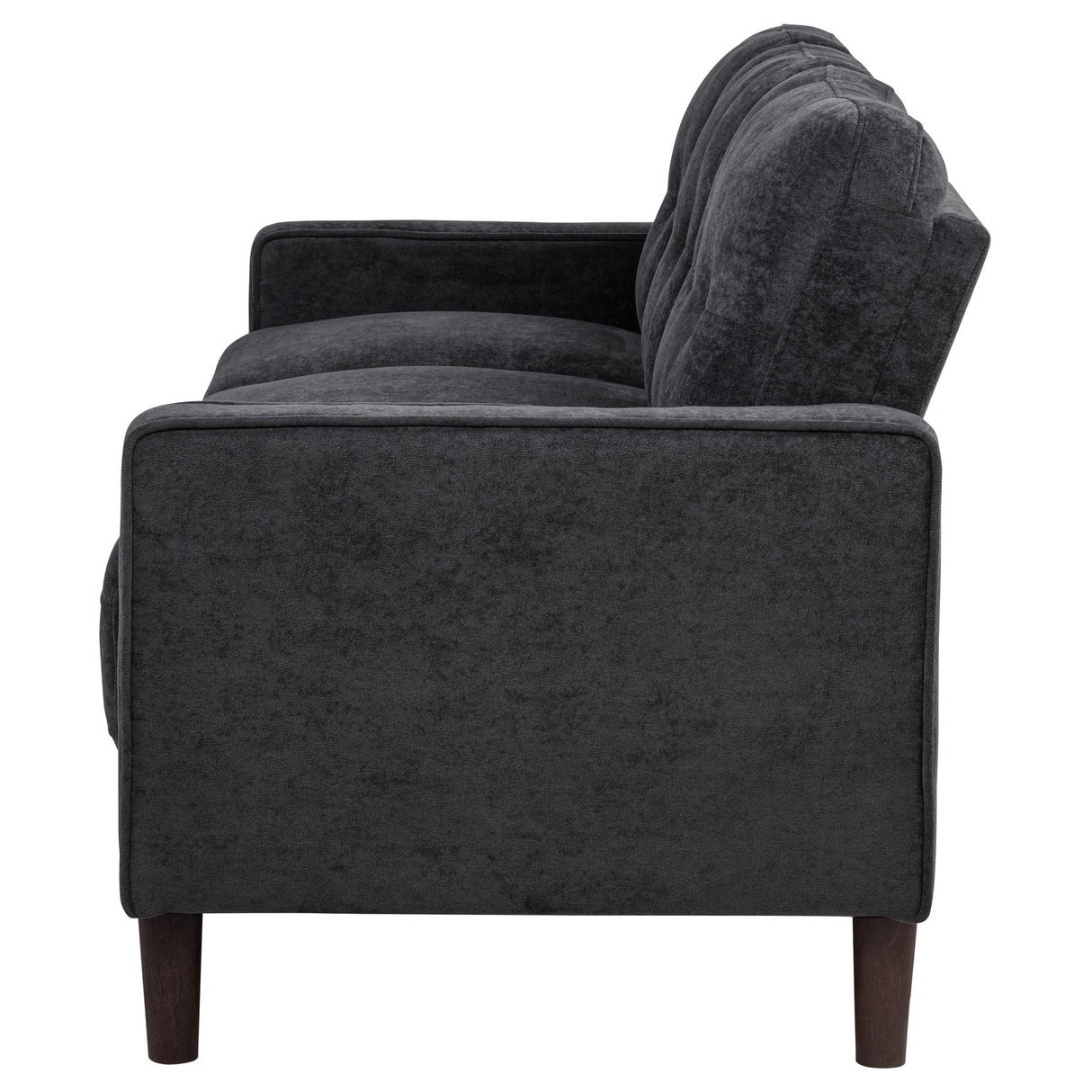  Coaster Furniture Bowen II 509981 Fabric Upholstered Track Arm Sofa - Steel Grey IMAGE 2