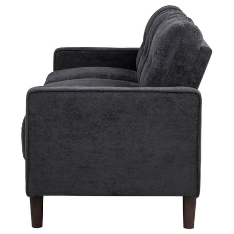  Coaster Furniture Bowen II 509981 Fabric Upholstered Track Arm Sofa - Steel Grey IMAGE 2