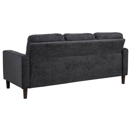  Coaster Furniture Bowen II 509981 Fabric Upholstered Track Arm Sofa - Steel Grey IMAGE 4