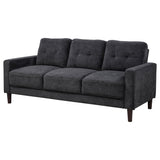  Coaster Furniture Bowen II 509981 Fabric Upholstered Track Arm Sofa - Steel Grey IMAGE 8