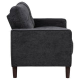  Coaster Furniture Bowen II 509982 Fabric Upholstered Track Arm Loveseat - Steel Grey IMAGE 8