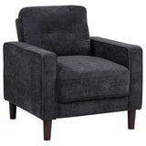  Coaster Furniture Bowen II 509983 Fabric Upholstered Track Arm Chair - Steel Grey IMAGE 1
