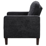  Coaster Furniture Bowen II 509983 Fabric Upholstered Track Arm Chair - Steel Grey IMAGE 2