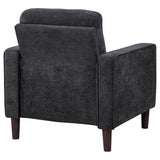  Coaster Furniture Bowen II 509983 Fabric Upholstered Track Arm Chair - Steel Grey IMAGE 6