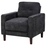  Coaster Furniture Bowen II 509983 Fabric Upholstered Track Arm Chair - Steel Grey IMAGE 8