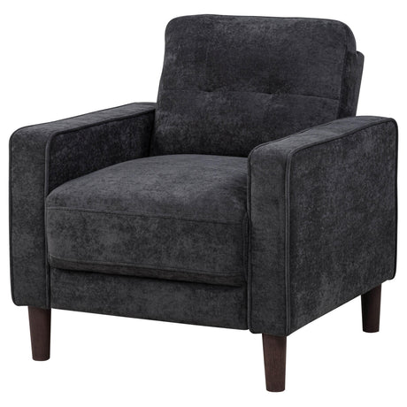  Coaster Furniture Bowen II 509983 Fabric Upholstered Track Arm Chair - Steel Grey IMAGE 8