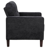  Coaster Furniture Bowen II 509983 Fabric Upholstered Track Arm Chair - Steel Grey IMAGE 9