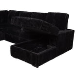  Coaster Furniture Devonshire 511049 Sleeper Sectional Sofa Storage Chaise - Black IMAGE 10