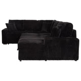  Coaster Furniture Devonshire 511049 Sleeper Sectional Sofa Storage Chaise - Black IMAGE 11