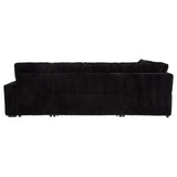  Coaster Furniture Devonshire 511049 Sleeper Sectional Sofa Storage Chaise - Black IMAGE 13