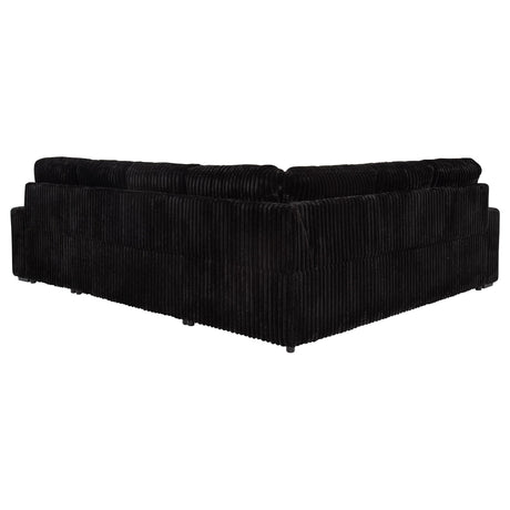  Coaster Furniture Devonshire 511049 Sleeper Sectional Sofa Storage Chaise - Black IMAGE 15