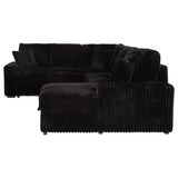  Coaster Furniture Devonshire 511049 Sleeper Sectional Sofa Storage Chaise - Black IMAGE 8