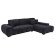  Coaster Furniture Octavia 511061 Upholstered Sectional Chaise Sofa - Black IMAGE 1