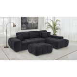 Coaster Furniture Octavia 511061 Upholstered Sectional Chaise Sofa - Black IMAGE 9