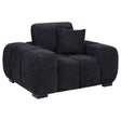  Coaster Furniture Octavia 511063 Upholstered Track Arm Accent Chair - Black IMAGE 1