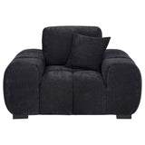  Coaster Furniture Octavia 511063 Upholstered Track Arm Accent Chair - Black IMAGE 2