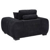  Coaster Furniture Octavia 511063 Upholstered Track Arm Accent Chair - Black IMAGE 4