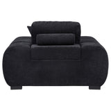  Coaster Furniture Octavia 511063 Upholstered Track Arm Accent Chair - Black IMAGE 7