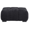  Coaster Furniture Octavia 511064 Upholstered Rectangular Ottoman - Black IMAGE 1