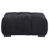 Coaster Furniture Octavia 511064 Upholstered Rectangular Ottoman - Black IMAGE 1