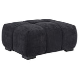  Coaster Furniture Octavia 511064 Upholstered Rectangular Ottoman - Black IMAGE 2