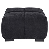  Coaster Furniture Octavia 511064 Upholstered Rectangular Ottoman - Black IMAGE 4