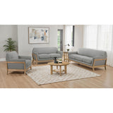  Coaster Furniture Vaughn 511071 Fabric Upholstered Flared Arm Sofa - Grey IMAGE 10