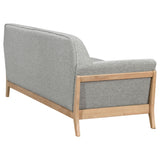  Coaster Furniture Vaughn 511071 Fabric Upholstered Flared Arm Sofa - Grey IMAGE 2