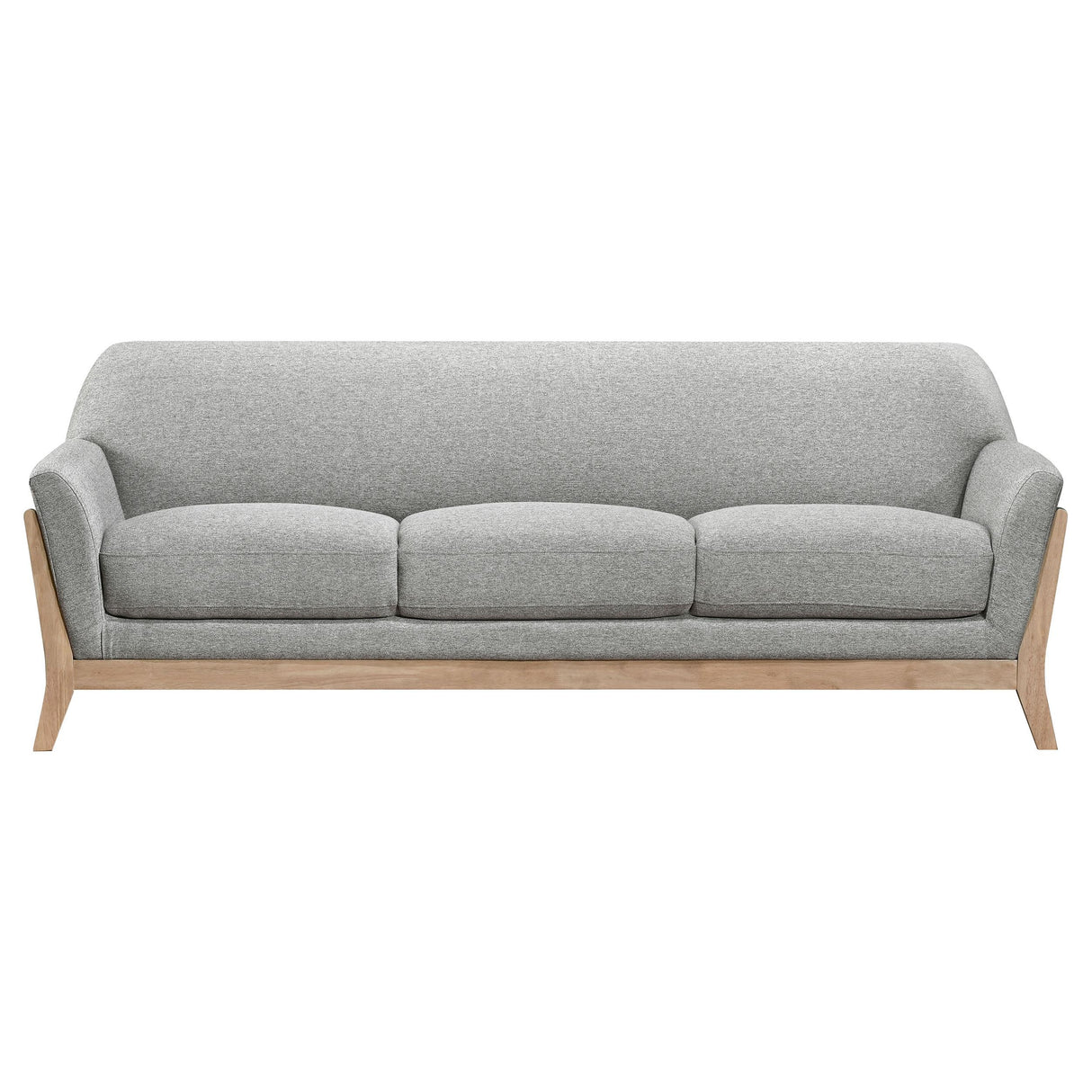  Coaster Furniture Vaughn 511071 Fabric Upholstered Flared Arm Sofa - Grey IMAGE 7