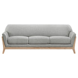  Coaster Furniture Vaughn 511071 Fabric Upholstered Flared Arm Sofa - Grey IMAGE 7
