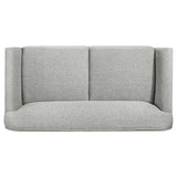  Coaster Furniture Vaughn 511072 Fabric Upholstered Flared Arm Loveseat - Grey IMAGE 4