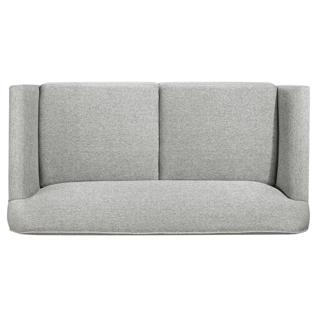  Coaster Furniture Vaughn 511072 Fabric Upholstered Flared Arm Loveseat - Grey IMAGE 4