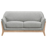  Coaster Furniture Vaughn 511072 Fabric Upholstered Flared Arm Loveseat - Grey IMAGE 5
