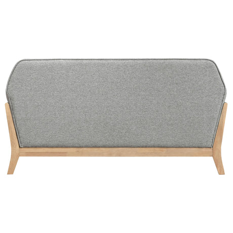 Coaster Furniture Vaughn 511072 Fabric Upholstered Flared Arm Loveseat - Grey IMAGE 9