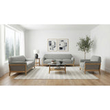  Coaster Furniture Vaughn 511073 Fabric Upholstered Flared Arm Accent Chair - Grey IMAGE 11