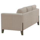  Coaster Furniture Islington 511101 Fabric Upholstered Panel Arm Sofa - Taupe IMAGE 3
