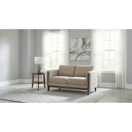  Coaster Furniture Islington 511102 Fabric Upholstered Panel Arm Loveseat - Taupe IMAGE 2