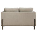  Coaster Furniture Islington 511102 Fabric Upholstered Panel Arm Loveseat - Taupe IMAGE 4