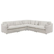  Coaster Furniture Hobson 551451-SETA 5-piece Upholstered Modular Sectional Sofa - Ivory IMAGE 1