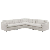  Coaster Furniture Hobson 551451-SETA 5-piece Upholstered Modular Sectional Sofa - Ivory IMAGE 1