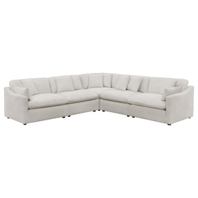  Coaster Furniture Hobson 551451-SETA 5-piece Upholstered Modular Sectional Sofa - Ivory IMAGE 1