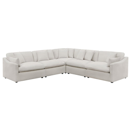  Coaster Furniture Hobson 551451-SETA 5-piece Upholstered Modular Sectional Sofa - Ivory IMAGE 1