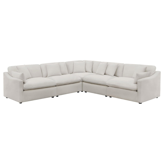  Coaster Furniture Hobson 551451-SETA 5-piece Upholstered Modular Sectional Sofa - Ivory IMAGE 1