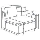  Coaster Furniture Hobson 551451-SETB 4-piece Upholstered Modular Sectional Sofa - Ivory IMAGE 10