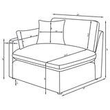 Coaster Furniture Hobson 551451-SETB 4-piece Upholstered Modular Sectional Sofa - Ivory IMAGE 6