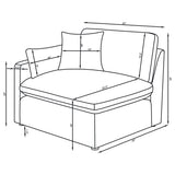  Coaster Furniture Hobson 551455-SETA 5-piece Upholstered Modular Sectional Sofa - Charcoal IMAGE 12