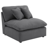  Coaster Furniture Hobson 551455-SETA 5-piece Upholstered Modular Sectional Sofa - Charcoal IMAGE 4