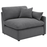  Coaster Furniture Hobson 551455-SETA 5-piece Upholstered Modular Sectional Sofa - Charcoal IMAGE 5
