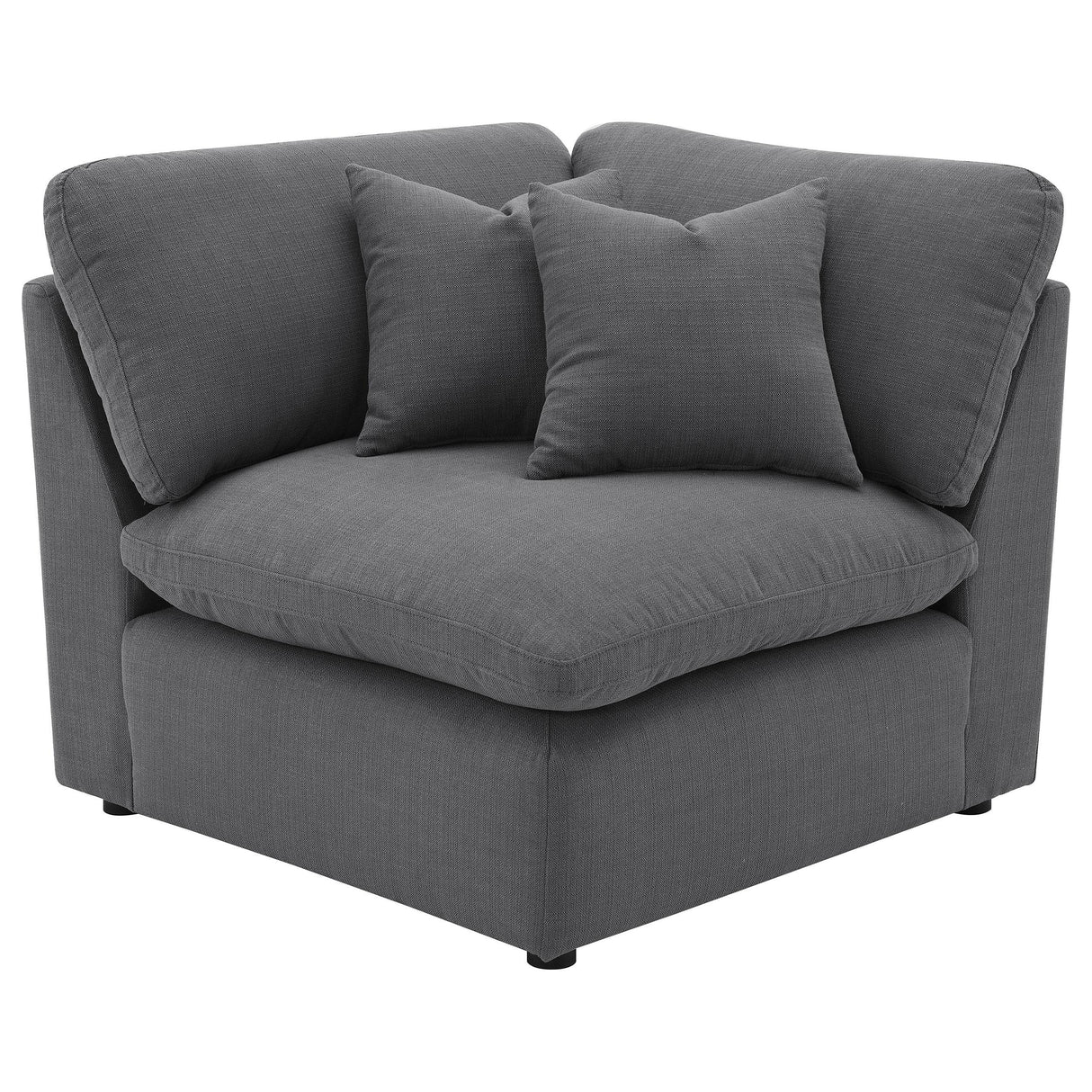  Coaster Furniture Hobson 551455-SETA 5-piece Upholstered Modular Sectional Sofa - Charcoal IMAGE 6