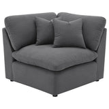 Coaster Furniture Hobson 551455-SETA 5-piece Upholstered Modular Sectional Sofa - Charcoal IMAGE 6